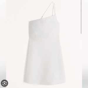 Abercrombie white strappy one-shoulder skort dress - size medium